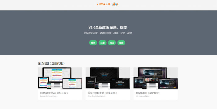 最新易网2.0自助建站系统整套源码打包分享