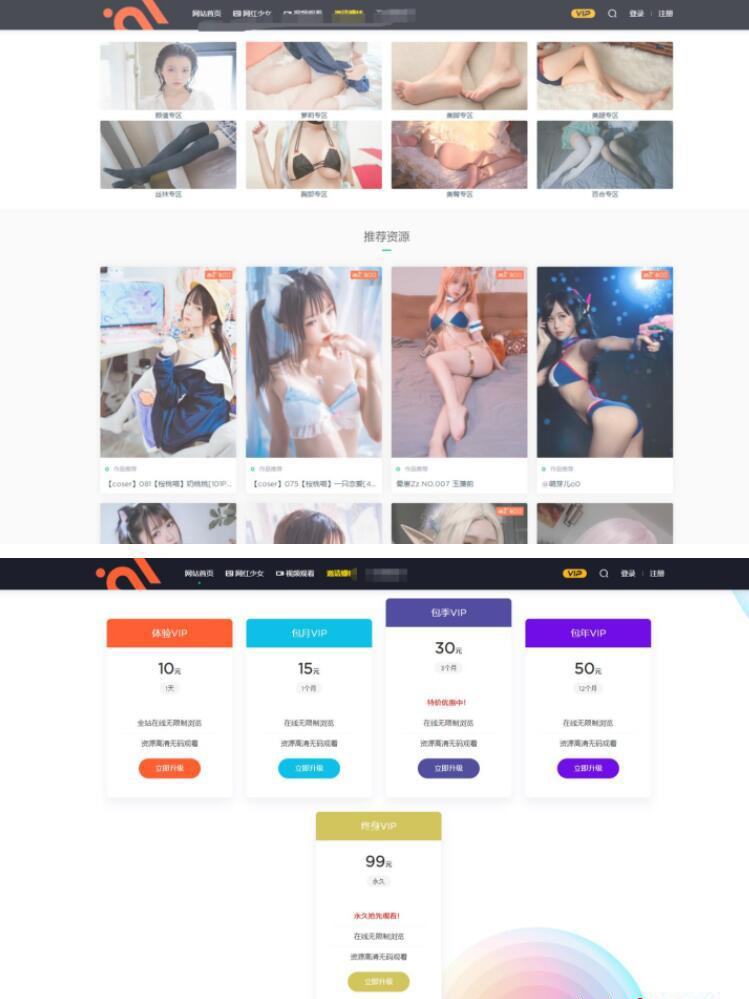 【站长亲测】小姐姐写真WordPress网站源码