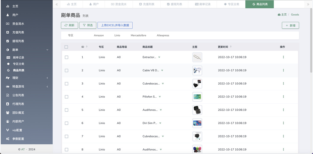 AT Group多语言海外任务刷单商城源码/刷单投资理财源码/前端vue编译后+后端PHP