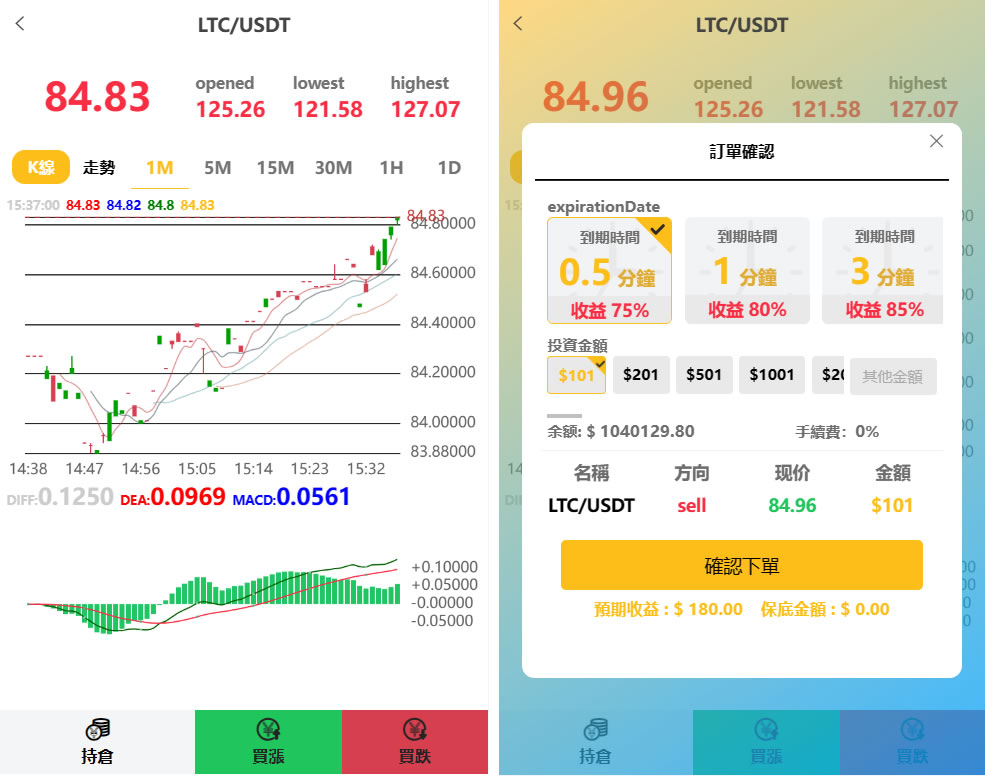 4语言交易所源码 K线正常+秒合约+质押