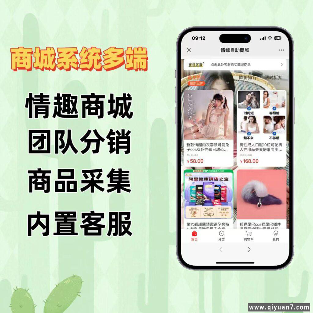 二开情趣自助商城+团队分销+商品采集源码系统