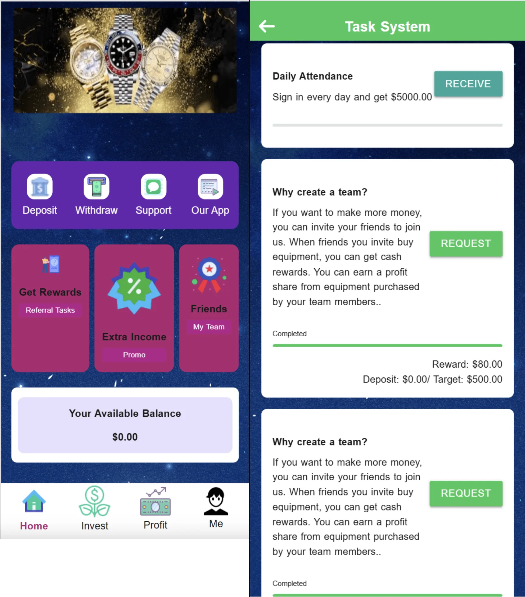 新UI/劳力士/奢侈品手表商城投资理财源码/投资理财系统源码