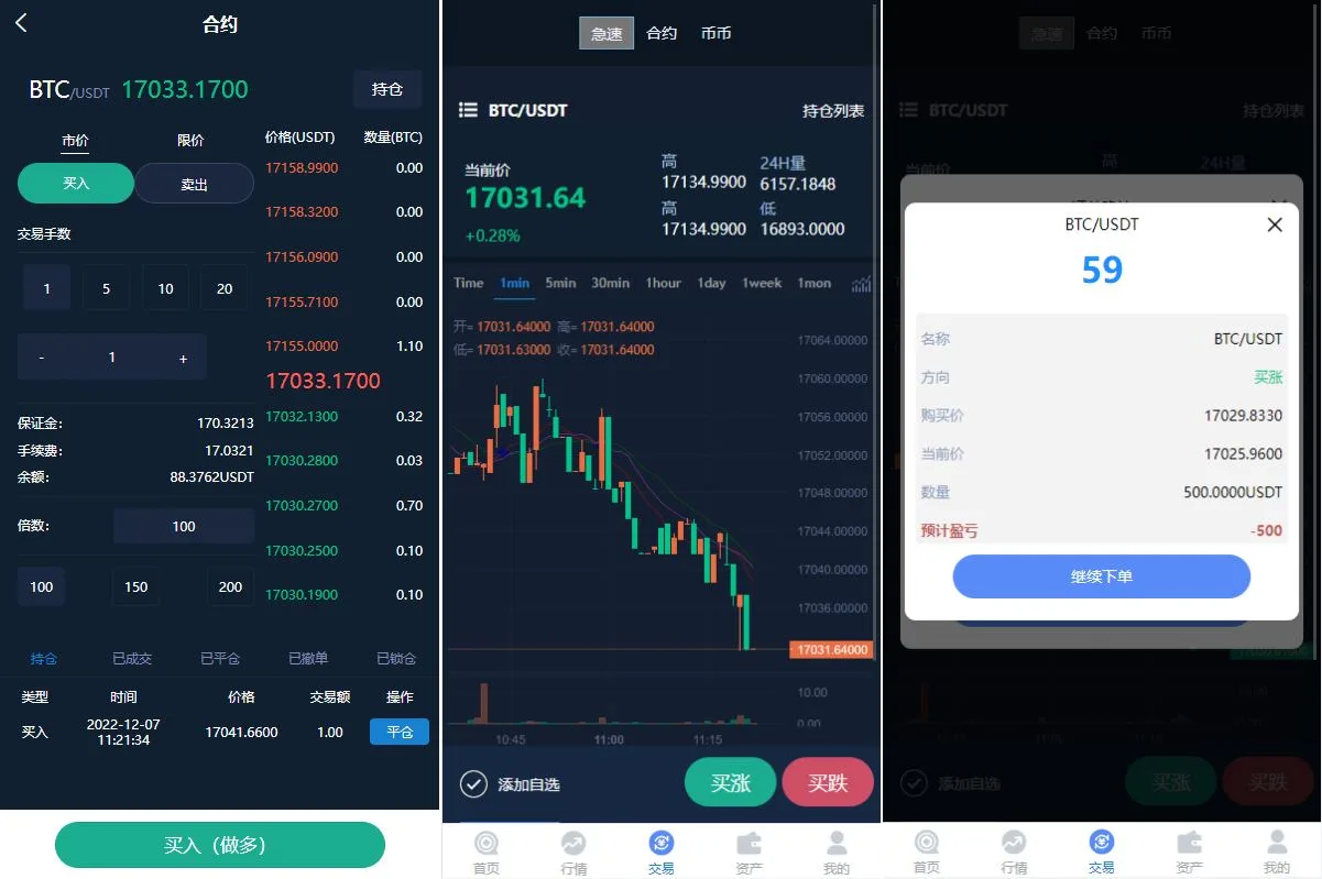 SCBFF秒合约4语言交易所/IEO/锁仓挖矿/合约交易/币币交易