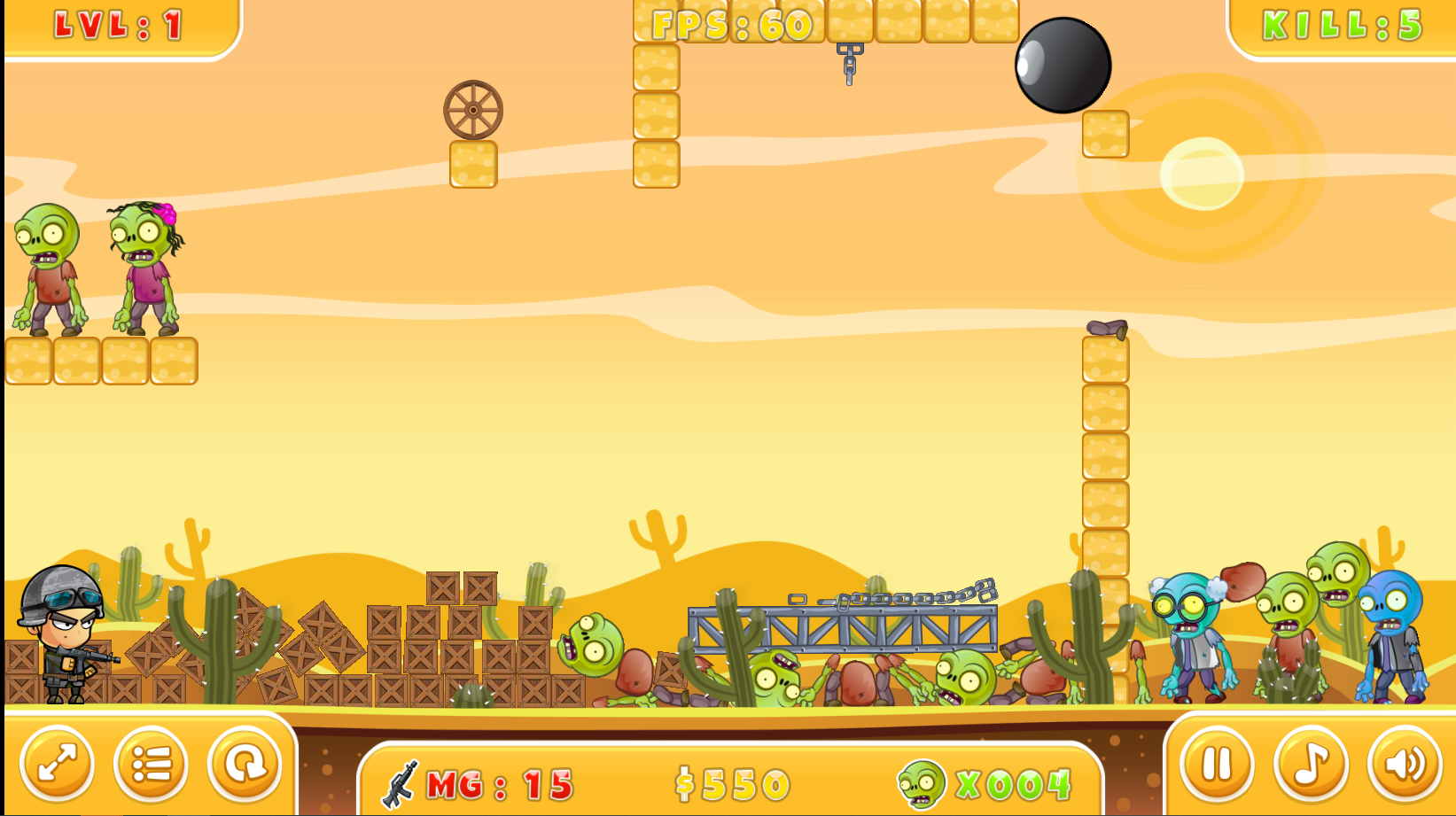 Html5小游戏-僵尸枪手