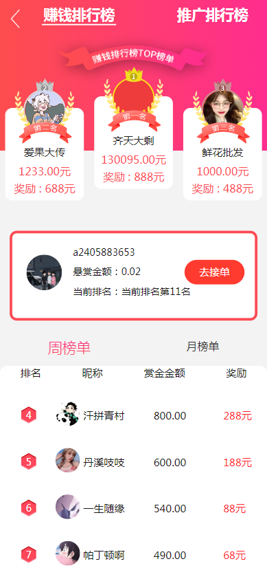 全新「悬赏任务平台」拉新地推系统源码 全新「悬赏任务平台」拉新地推系统源码